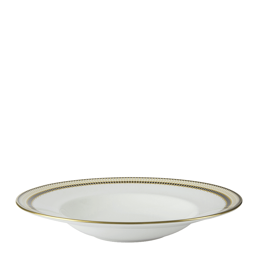 Royal Crown Derby Oscillate Ochre Rimmed Bowl (27cm) – alternate official product image