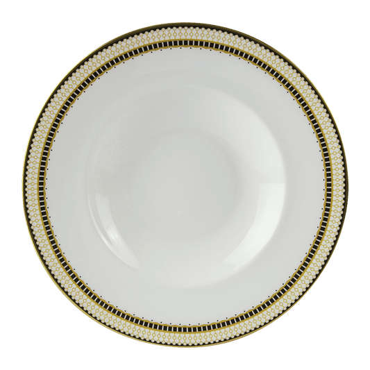 Royal Crown Derby Oscillate Ochre Rimmed Bowl (27cm) – official product image