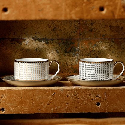 Royal Crown Derby Oscillate Ochre Tea Saucer (15cm) – alternate official product image