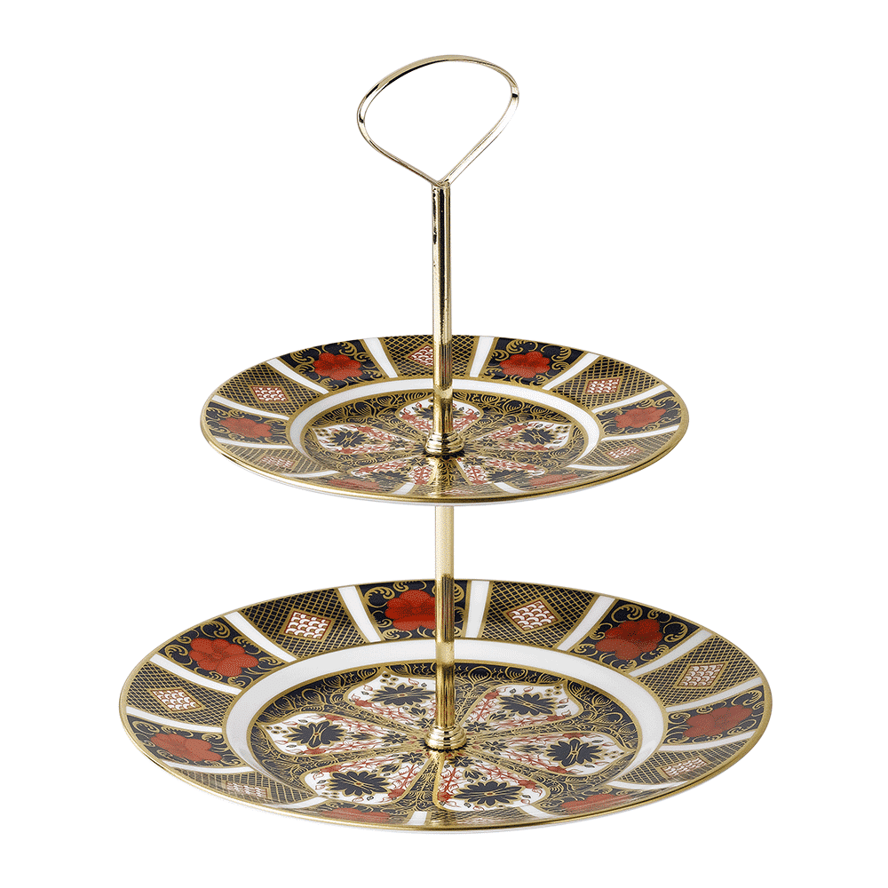 Royal Crown Derby Old Imari Two Tier Cake Stand Boxed (24cm) – official product image