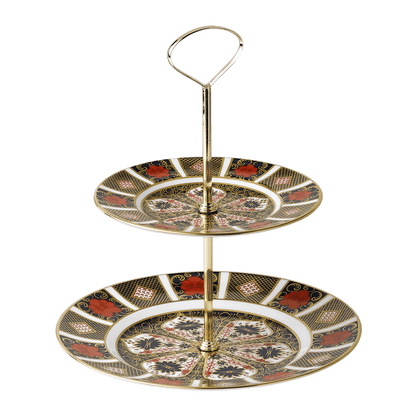 Royal Crown Derby Old Imari Two Tier Cake Stand Boxed (24cm) – official product image