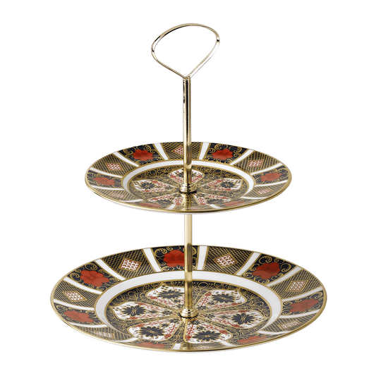 Royal Crown Derby Old Imari Two Tier Cake Stand Boxed (24cm) – official product image