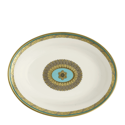 Royal Crown Derby Turquoise Palace Open Vegetable Dish (26cm) – alternate official product image