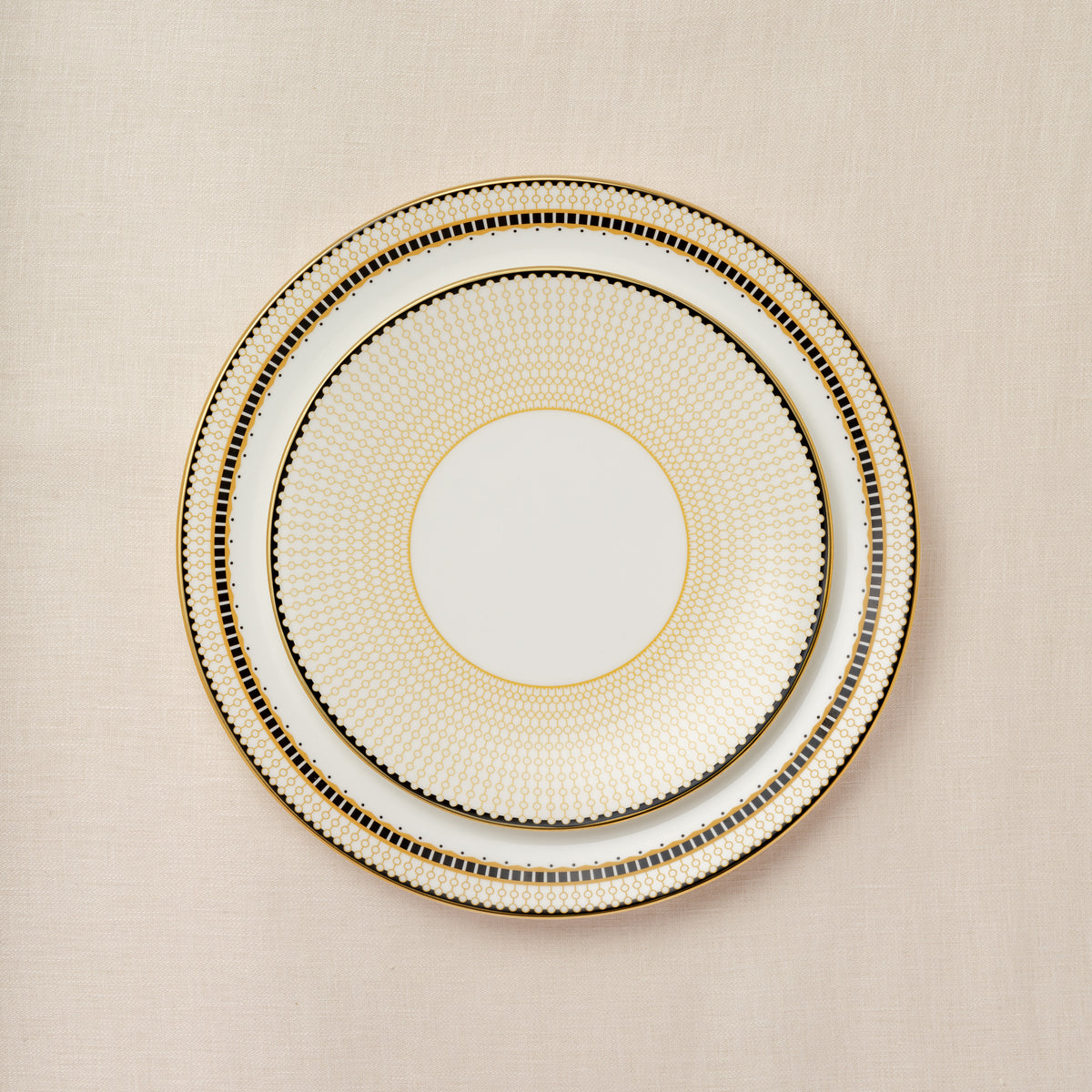 Royal Crown Derby Oscillate Ochre Bowl (13cm) – alternate official product image