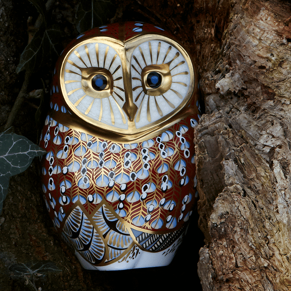 Royal Crown Derby Barn Owl – official product image