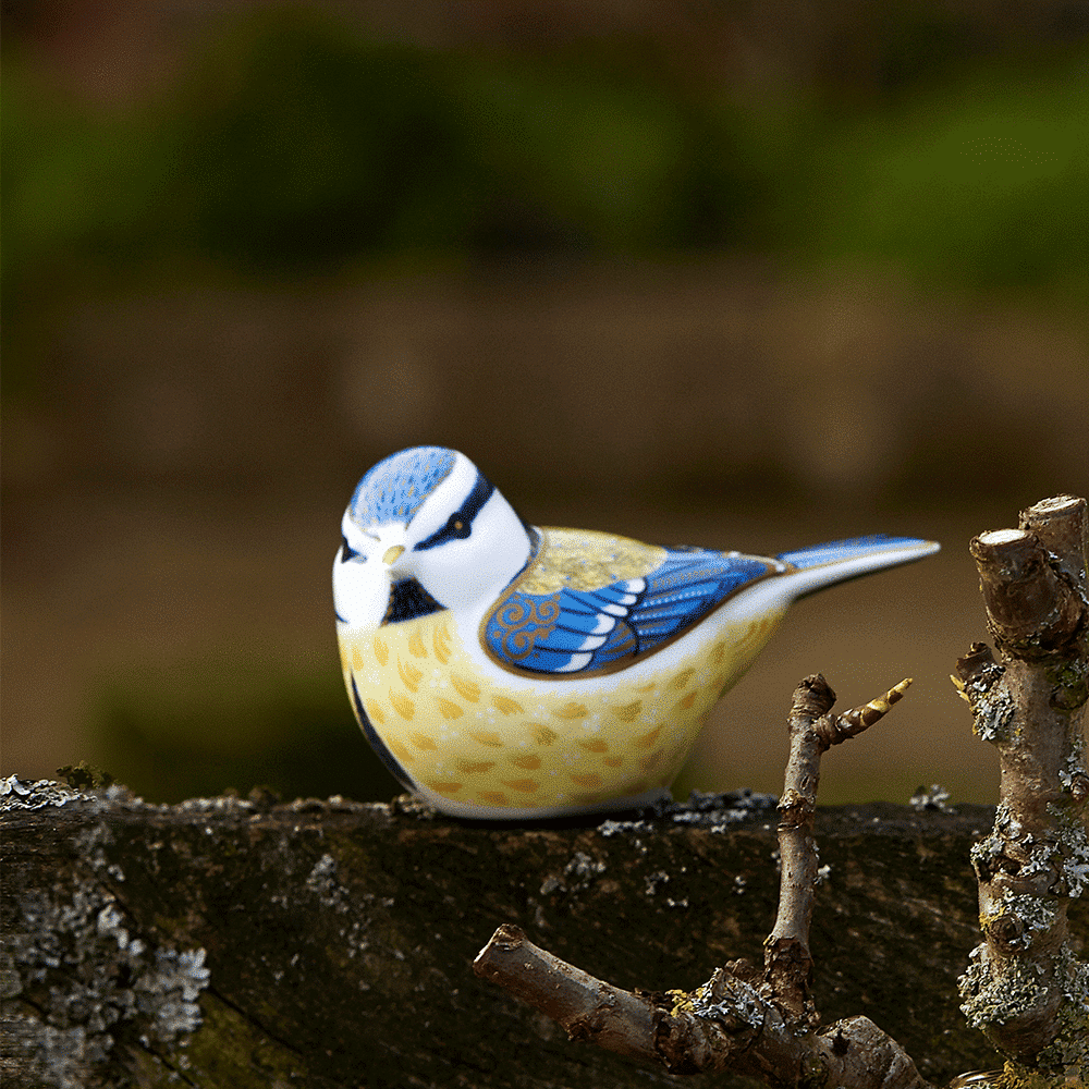 Royal Crown Derby Garden Blue Tit – official product image