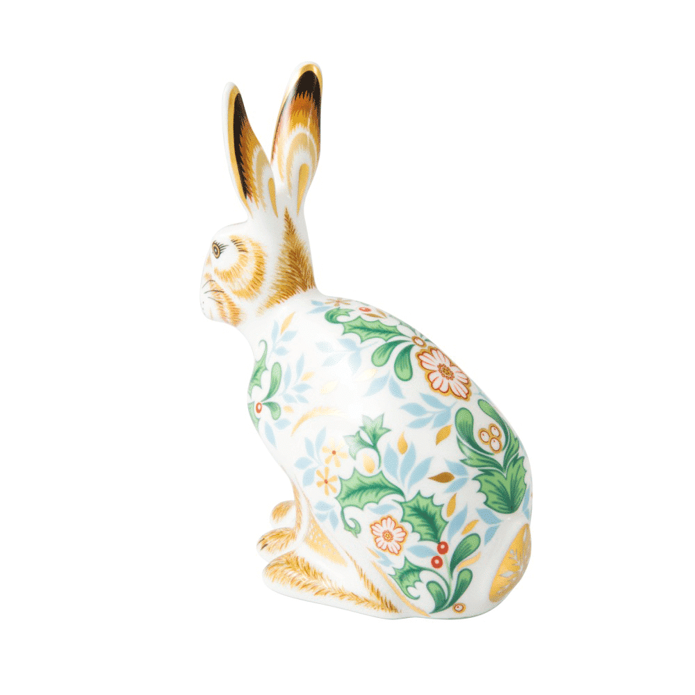 Royal Crown Derby Winter Hare – alternate official product image