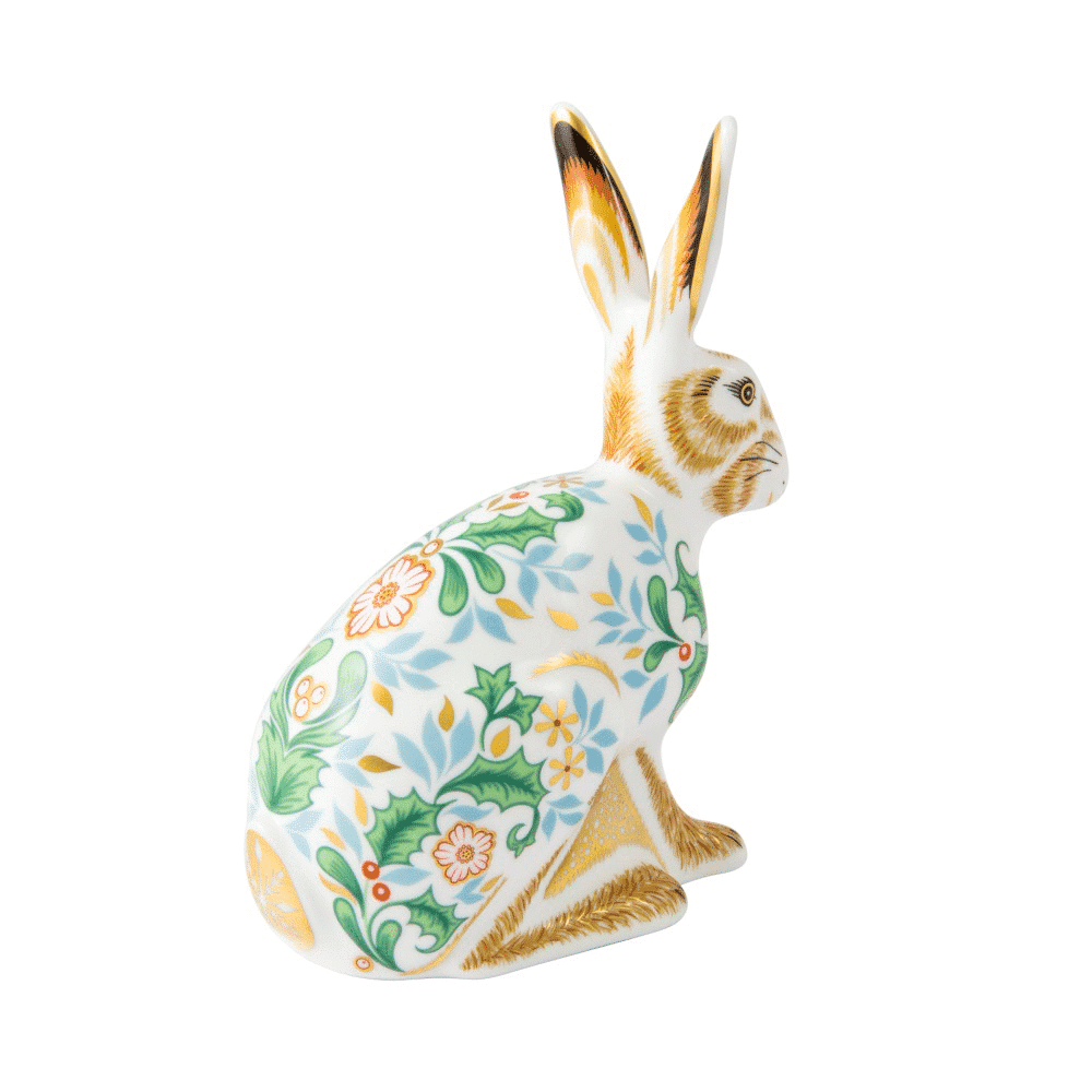 Royal Crown Derby Winter Hare – alternate official product image