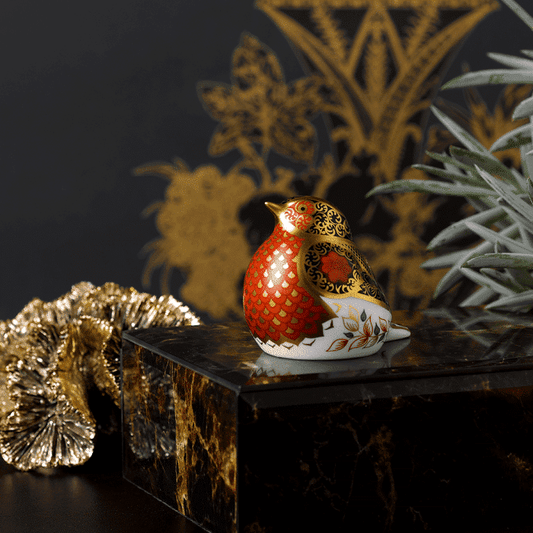 Royal Crown Derby Old Imari Solid Gold Band Robin – official product image