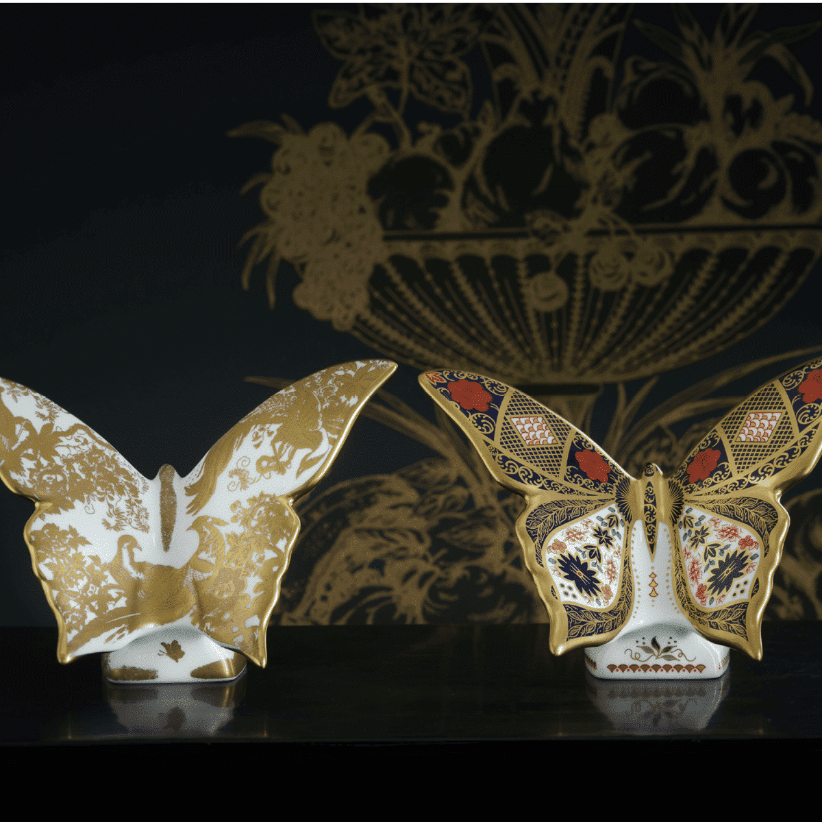 Royal Crown Derby Aves Gold Butterfly – alternate official product image