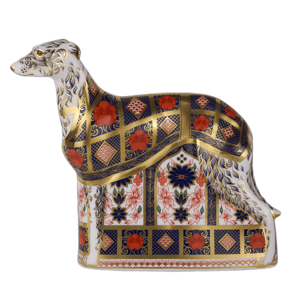 Royal Crown Derby Old Imari Solid Gold Band Lurcher – alternate official product image