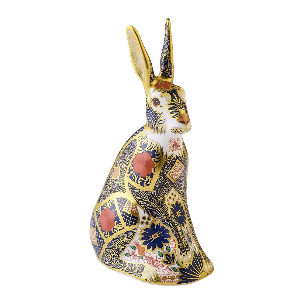 Royal Crown Derby Old Imari Solid Gold Band Hare – alternate official product image