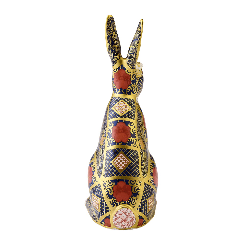 Royal Crown Derby Old Imari Solid Gold Band Hare – alternate official product image