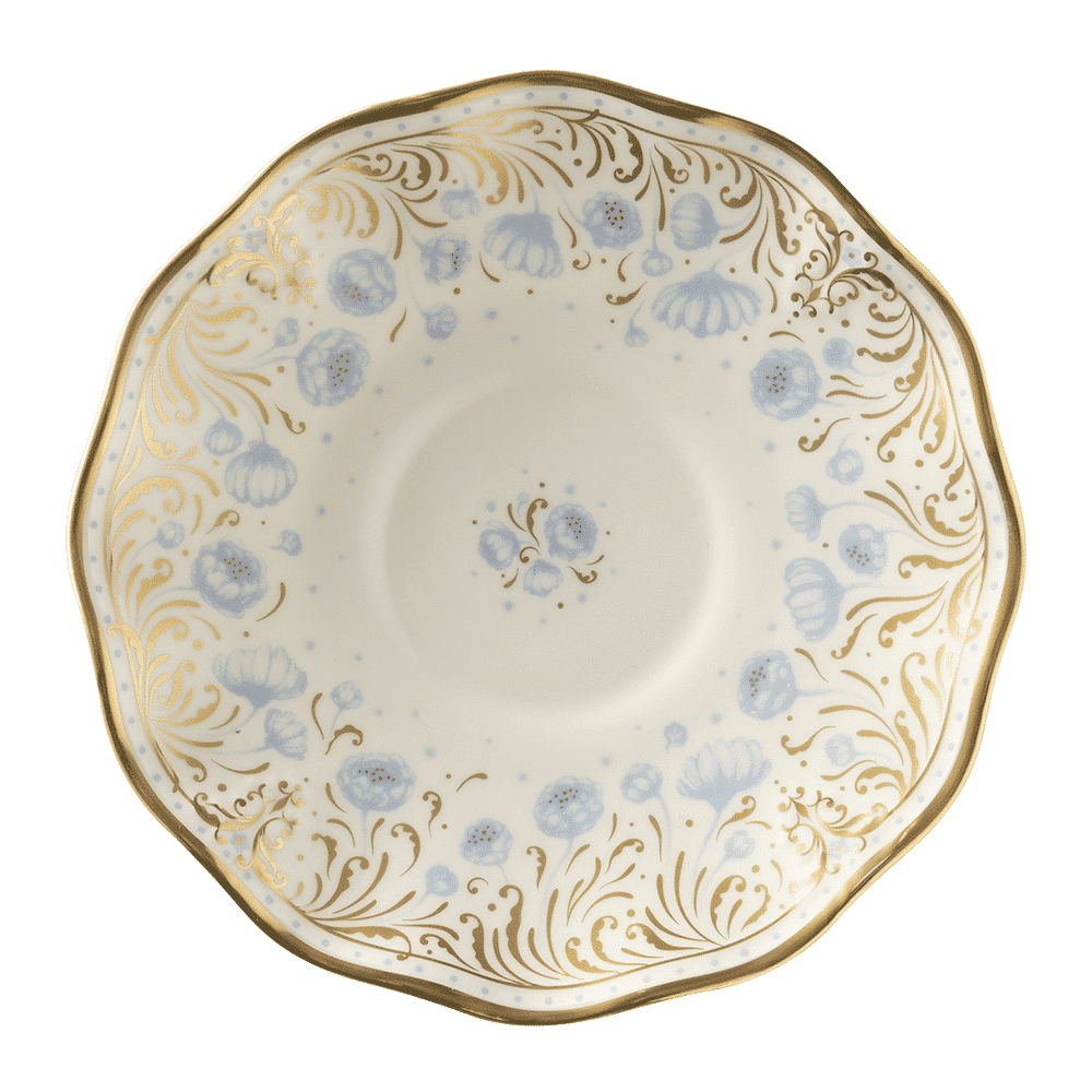Royal Crown Derby Royal Peony Blue Tea Saucer (15cm) – official product image