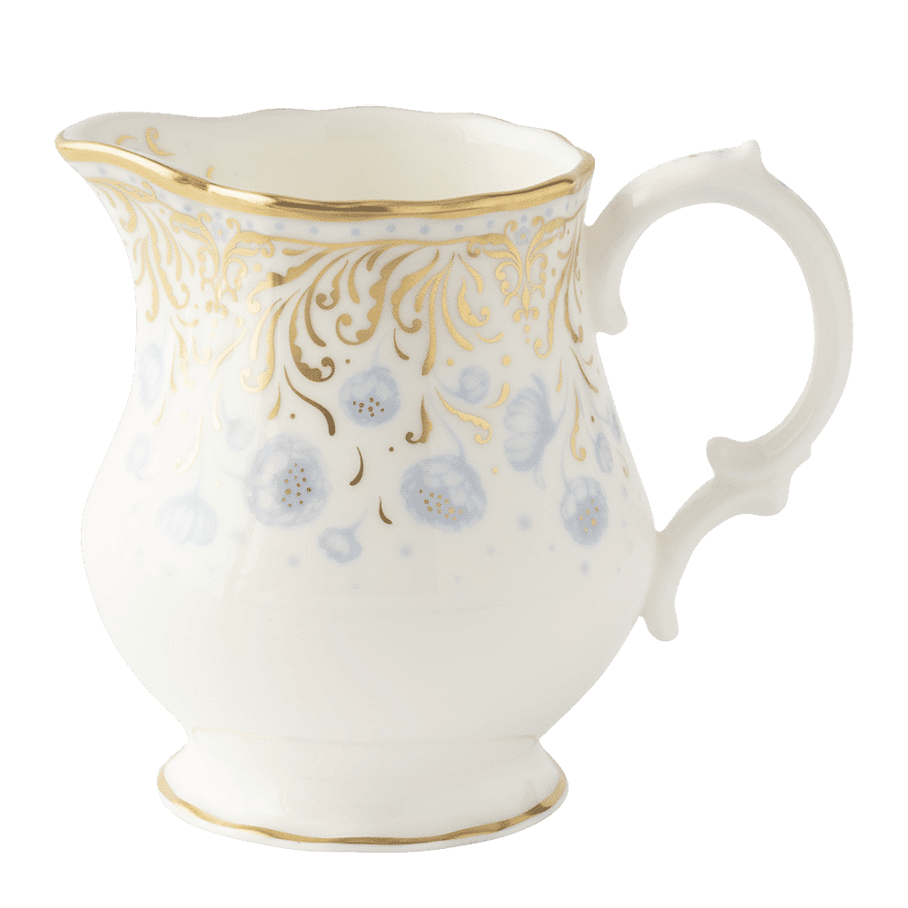 Royal Crown Derby Royal Peony Blue Cream Jug (225ml) – official product image