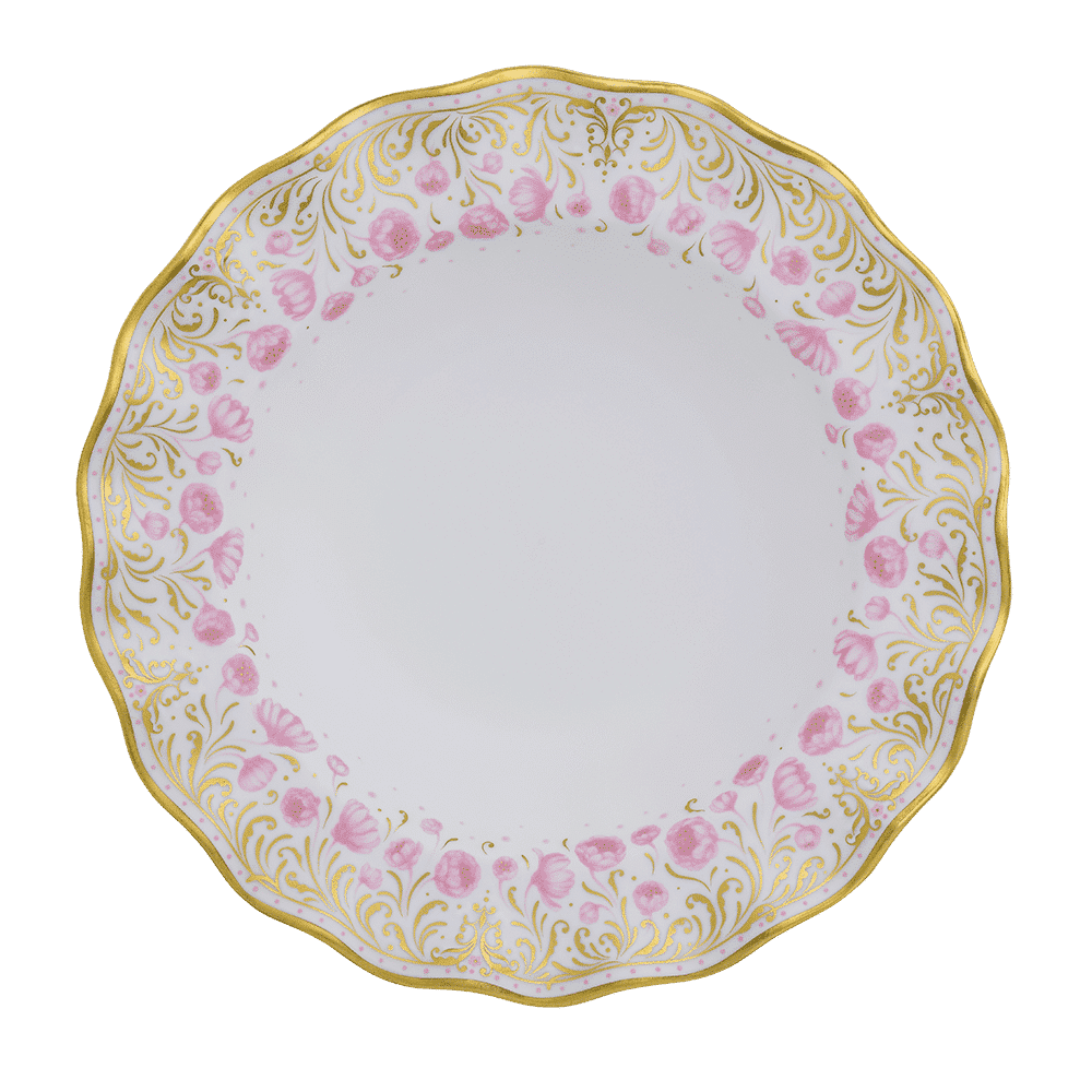 Royal Crown Derby Royal Peony Pink Rim Soup Bowl (21cm) – official product image