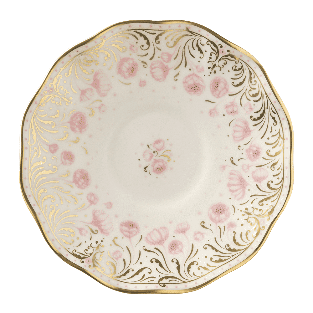 Royal Crown Derby Royal Peony Pink Tea Saucer (15cm) – official product image