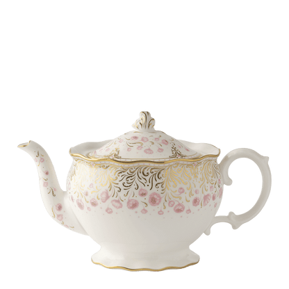 Royal Crown Derby Royal Peony Pink Teapot (1000ml) – official product image