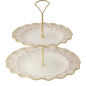Royal Crown Derby Royal Peony Pink Two Tier Cake Stand (24cm) – official product image