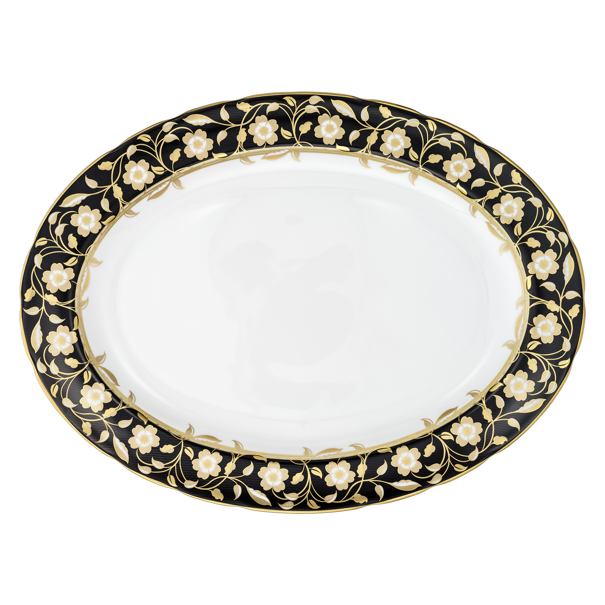 Royal Crown Derby Primrose Oval Dish (37.5cm) – official product image