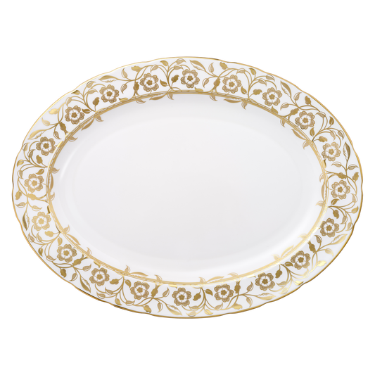 Royal Crown Derby Primrose Oval Dish (37.5cm) – official product image