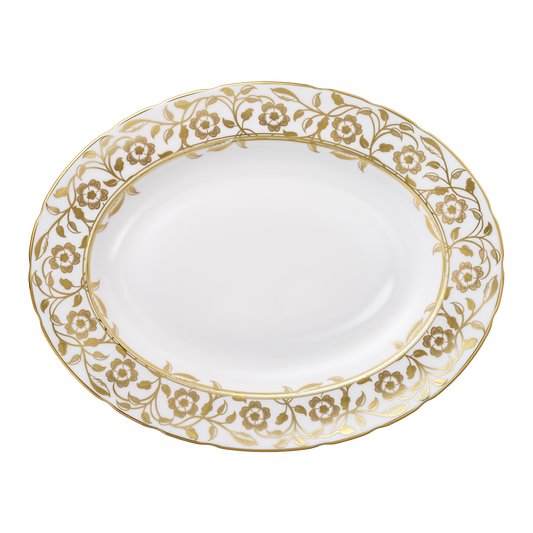 Royal Crown Derby Primrose Oval Dish (32.5cm) – official product image