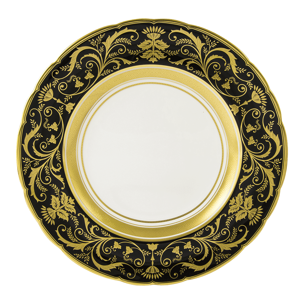 Royal Crown Derby Regency Black Salad Plate (21cm) – official product image