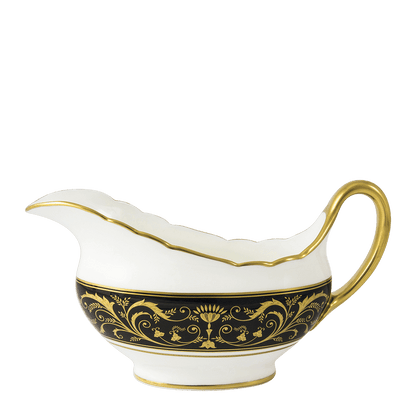 Royal Crown Derby Regency Black Sauce Boat (450ml) – official product image