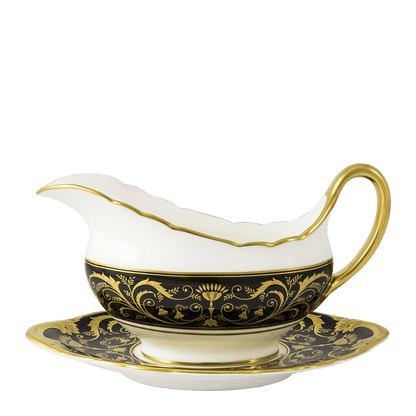 Royal Crown Derby Regency Black Sauce Boat (450ml) – alternate official product image
