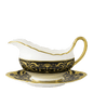 Royal Crown Derby Regency Black Sauce Boat Stand (21cm) – official product image