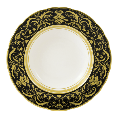 Royal Crown Derby Regency Black Rim Soup Bowl (21cm) – official product image