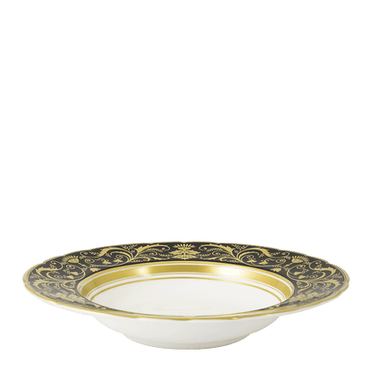 Royal Crown Derby Regency Black Rim Soup Bowl (21cm) – alternate official product image