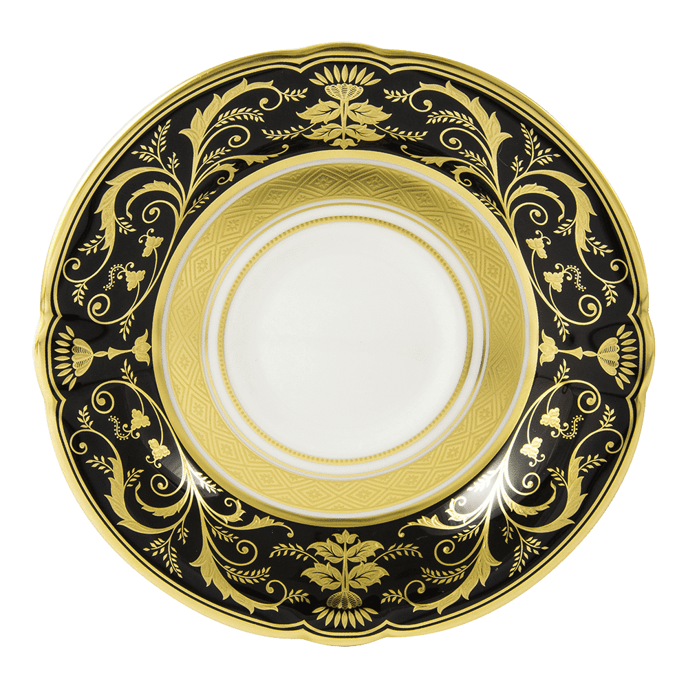 Royal Crown Derby Regency Black Tea Saucer (14cm) – official product image
