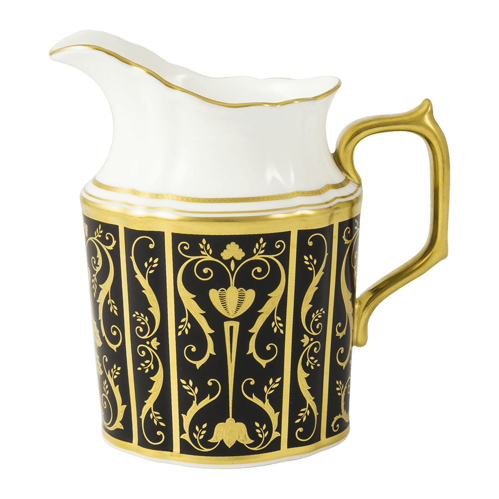 Royal Crown Derby Regency Black Cream Jug (280ml) – official product image