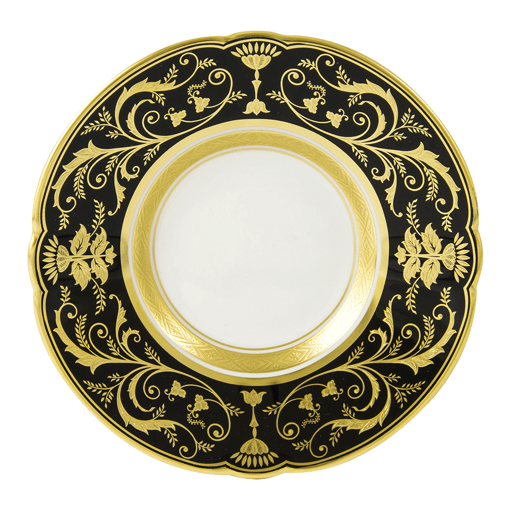 Royal Crown Derby Regency Black Coffee Saucer (12cm) – official product image