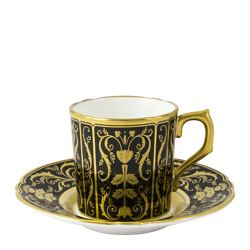 Royal Crown Derby Regency Black Coffee Saucer (12cm) – alternate official product image