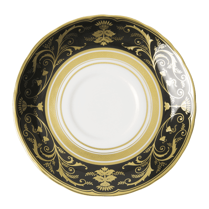 Royal Crown Derby Regency Black Breakfast Saucer (16cm) – official product image