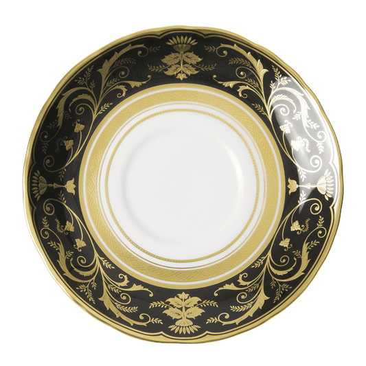 Royal Crown Derby Regency Black Breakfast Saucer (16cm) – official product image