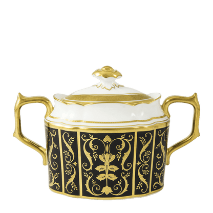 Royal Crown Derby Regency Black Covered Sugar (310ml) – official product image