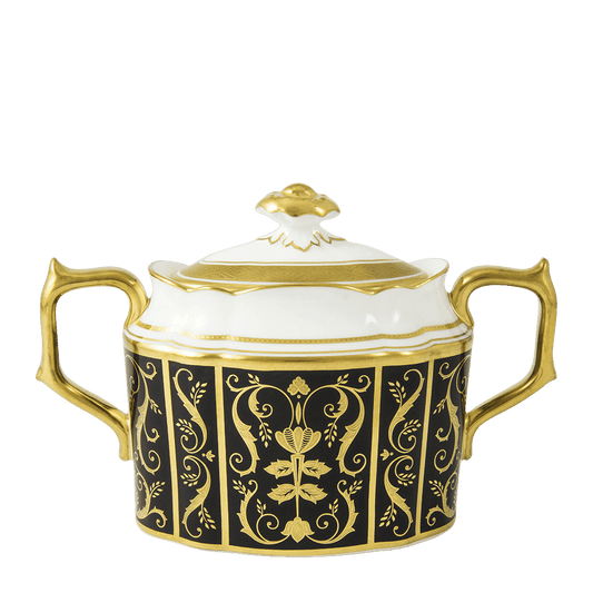 Royal Crown Derby Regency Black Covered Sugar (310ml) – official product image