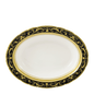 Royal Crown Derby Regency Black Open Vegetable Dish (24cm) – official product image