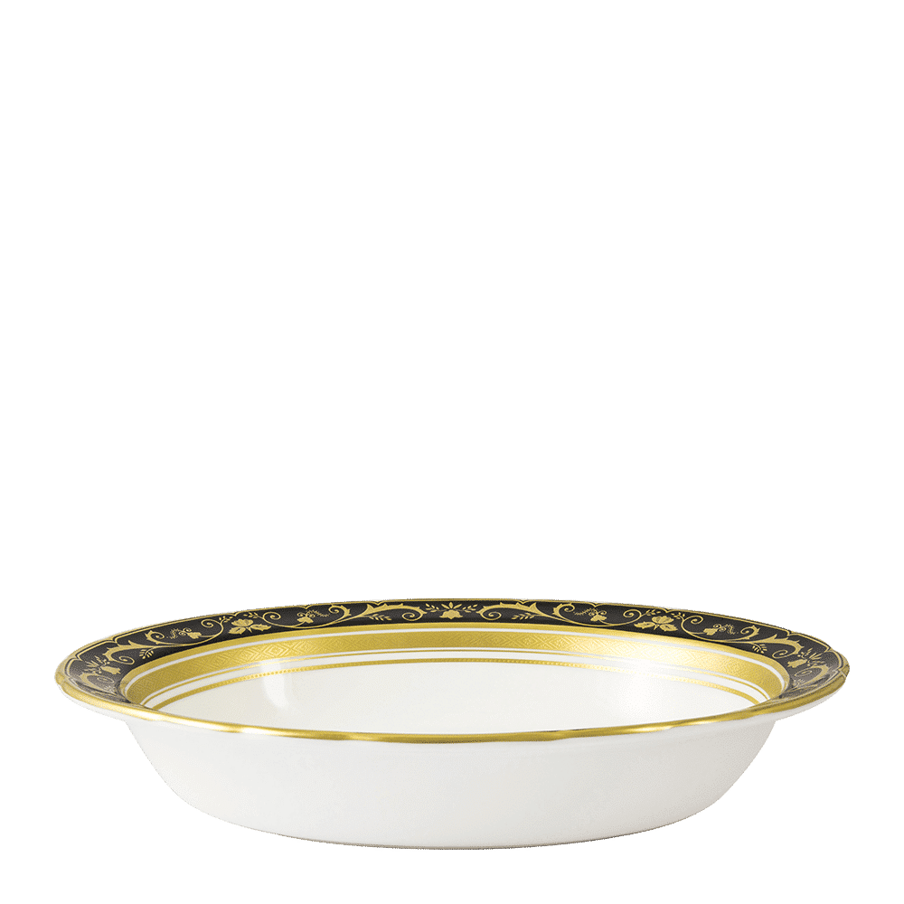 Royal Crown Derby Regency Black Open Vegetable Dish (24cm) – alternate official product image