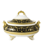 Royal Crown Derby Regency Black Covered Vegetable Dish (1700ml) – official product image