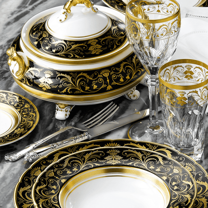 Royal Crown Derby Regency Black Covered Vegetable Dish (1700ml) – alternate official product image
