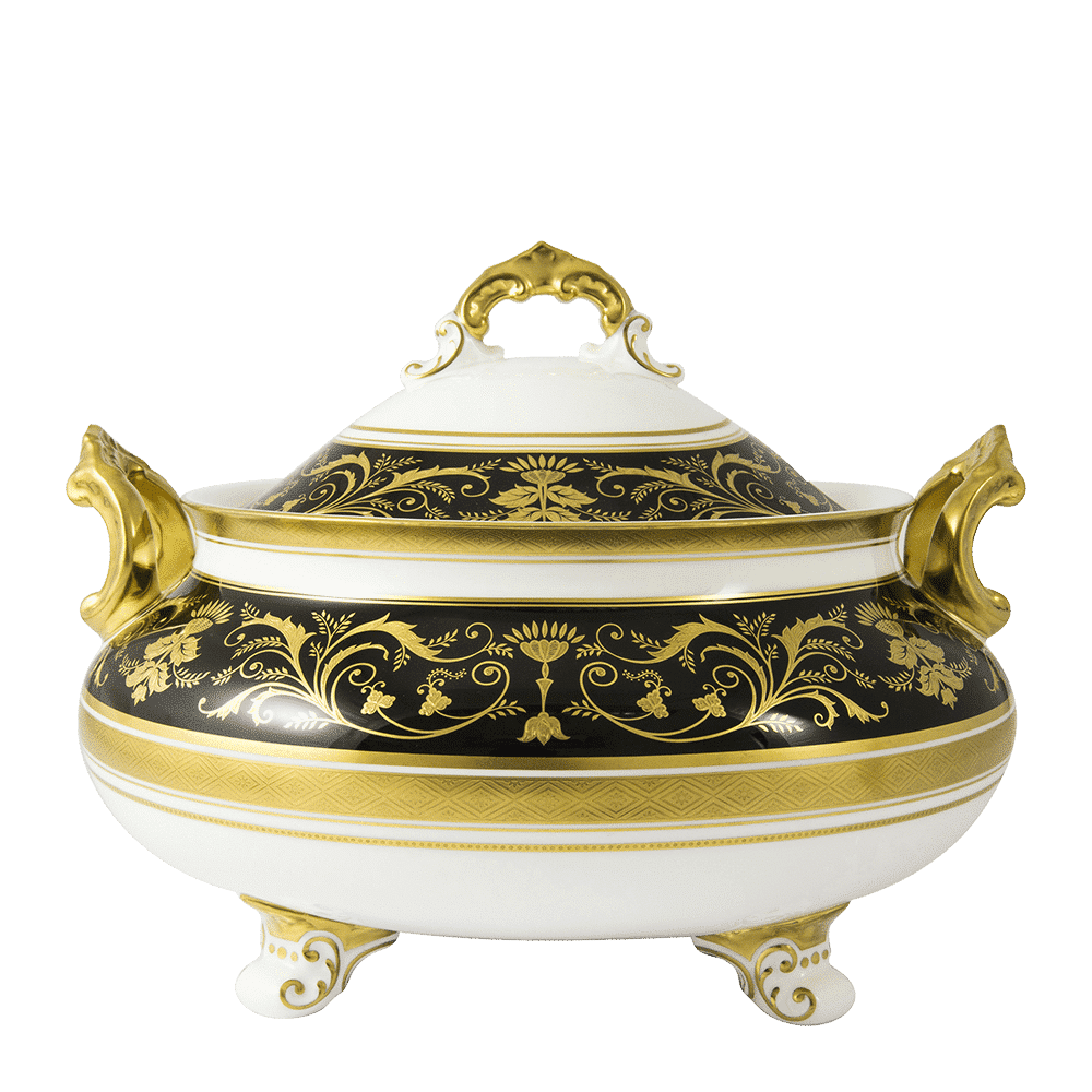 Royal Crown Derby Regency Black Soup Tureen (3700ml) – official product image