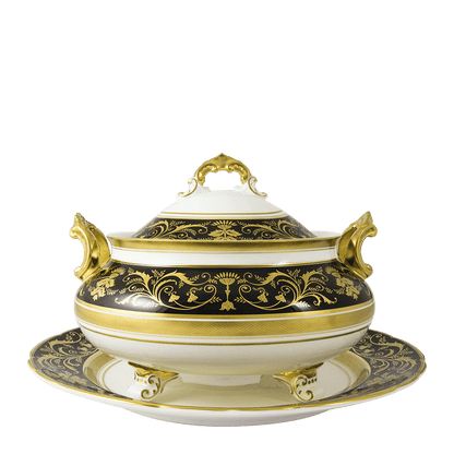 Royal Crown Derby Regency Black Soup Tureen (3700ml) – alternate official product image