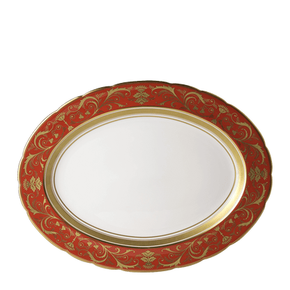 Royal Crown Derby Regency Red Oval Dish (41cm) – official product image