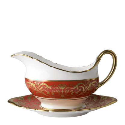 Royal Crown Derby Regency Red Sauce Boat (450ml) – alternate official product image