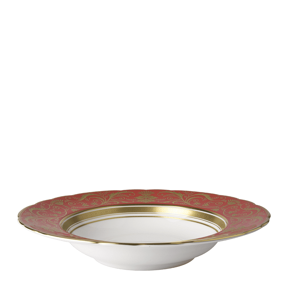 Royal Crown Derby Regency Red Rim Soup Bowl (21cm) – alternate official product image