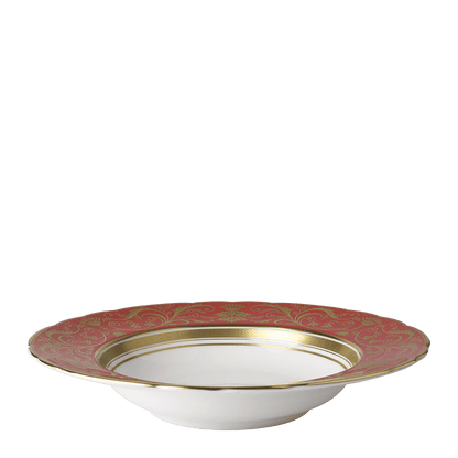 Royal Crown Derby Regency Red Rim Soup Bowl (21cm) – alternate official product image
